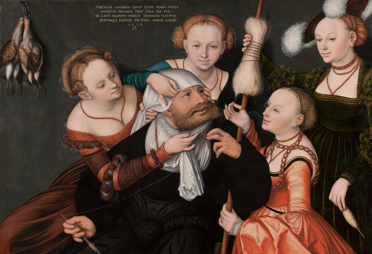 Hercules och Omphale, 1537 av Lucas Cranach the Elder