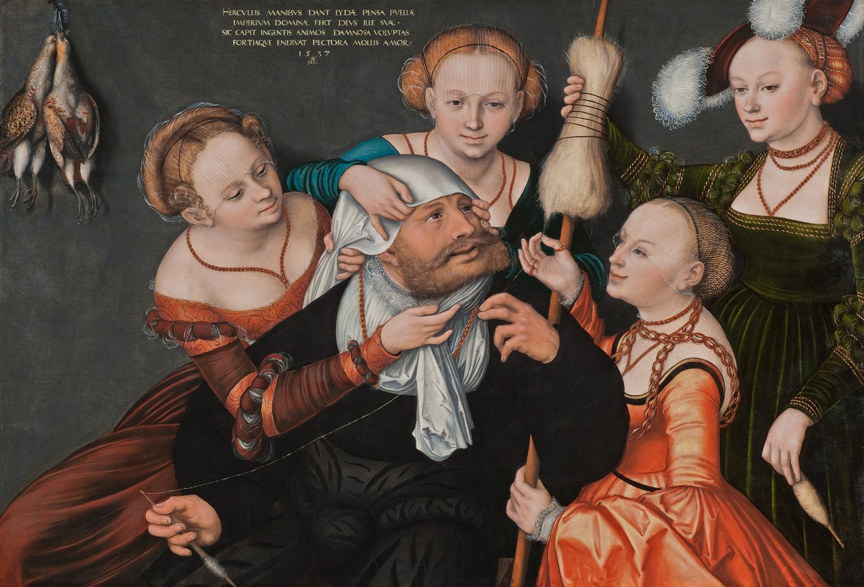 Herkules med Omphale av Lucas Cranach the Elder