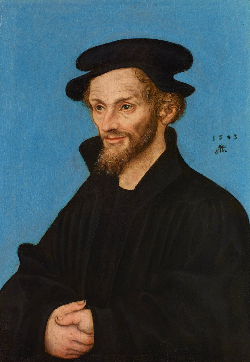 Porträtt av Philipp Melanchthon av Lucas Cranach the Elder