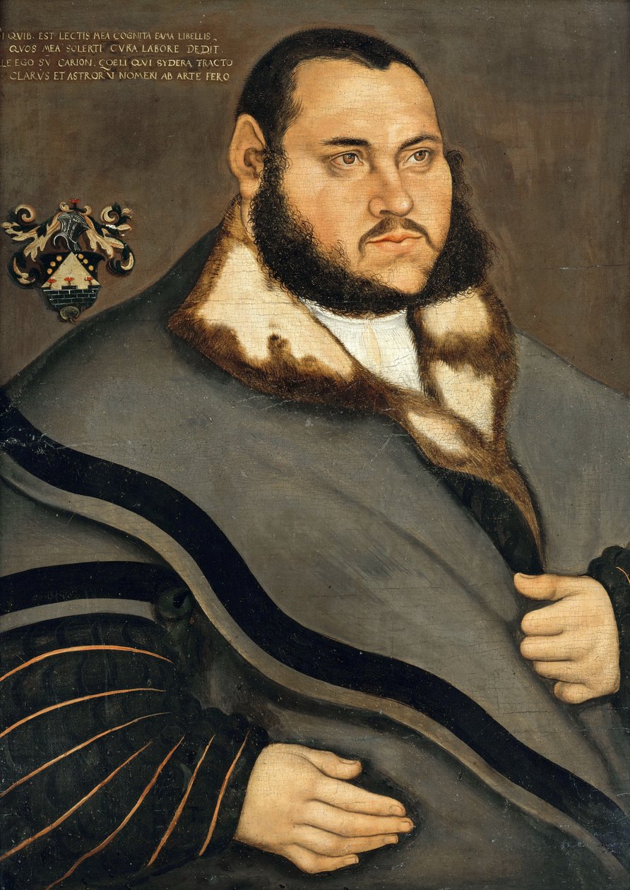 Porträtt av Johannes Carion av Lucas Cranach the Elder