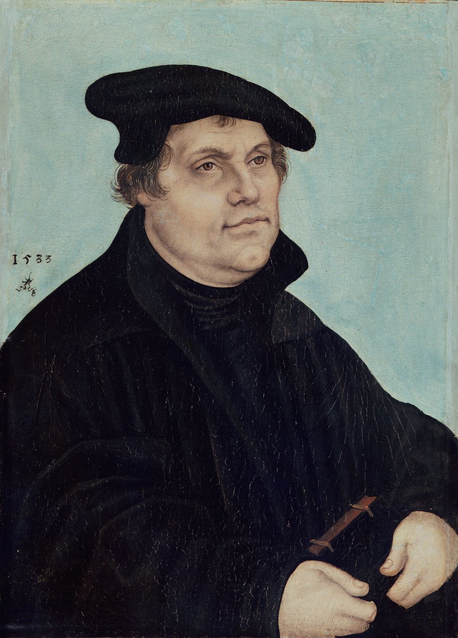 Porträtt av Martin Luther av Lucas Cranach the Elder