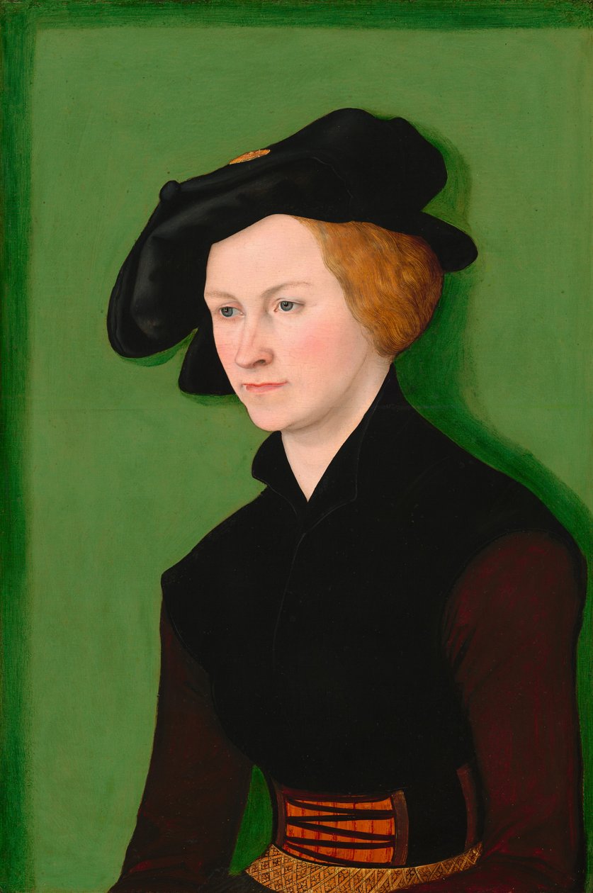 Porträtt av en kvinna av Lucas Cranach the Elder