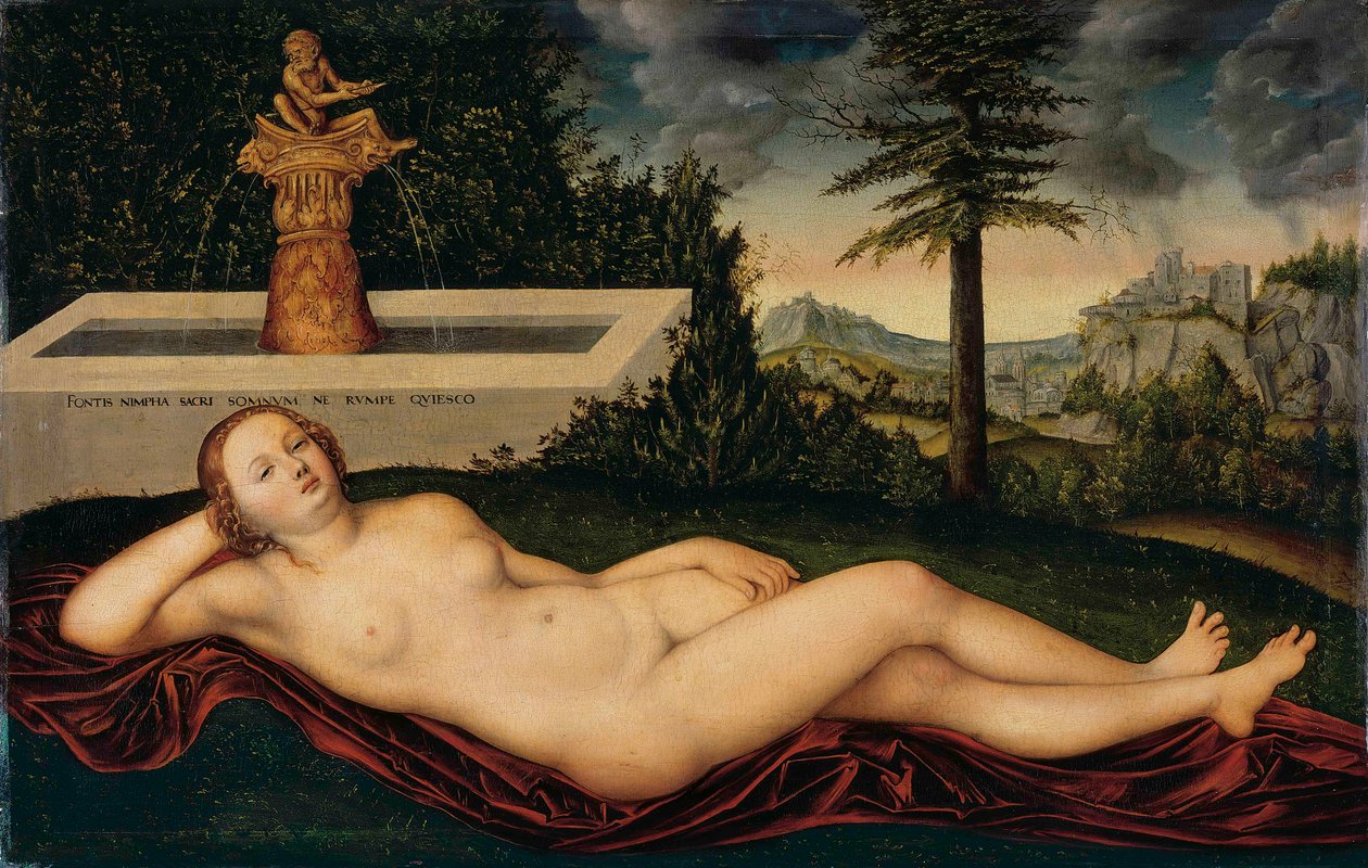 Vårnymf vid brunnen av Lucas Cranach the Elder