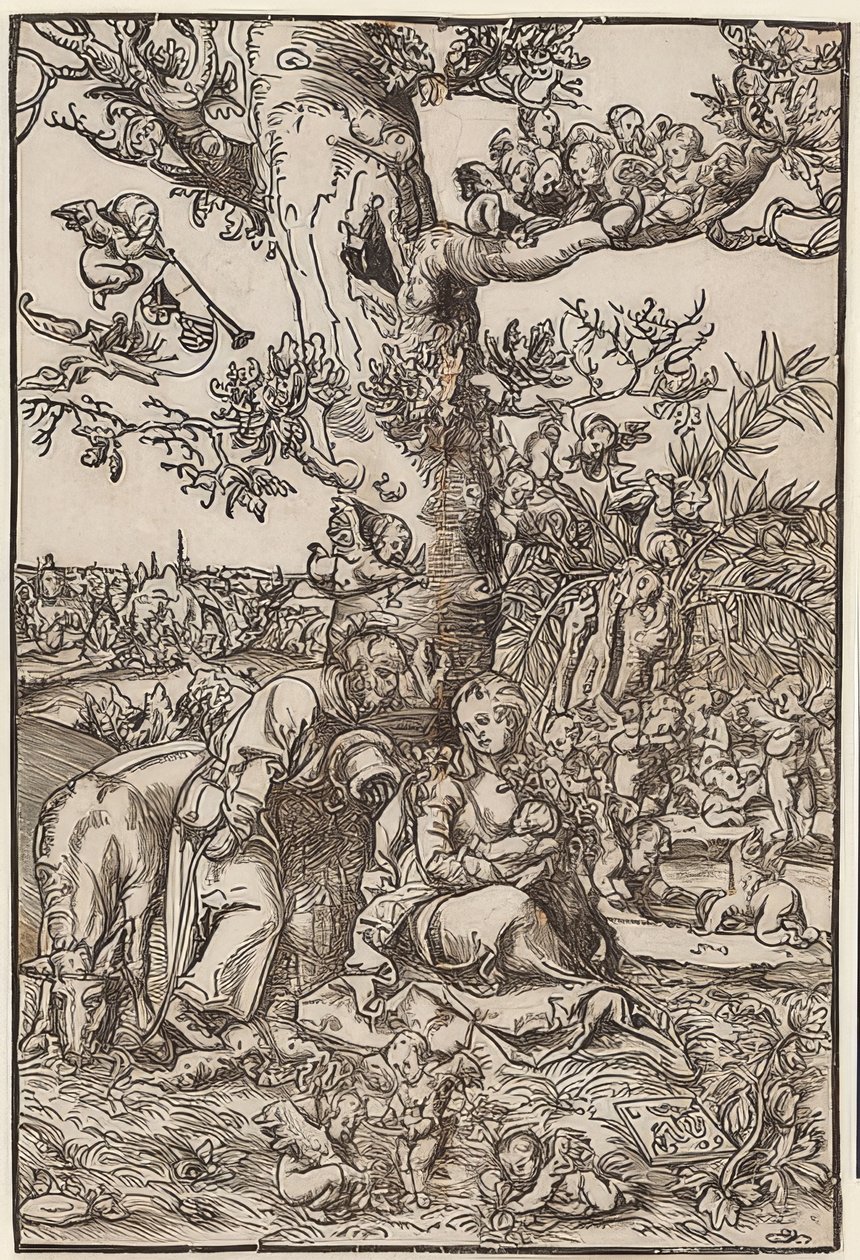 Vila på flykten av Lucas Cranach the Elder