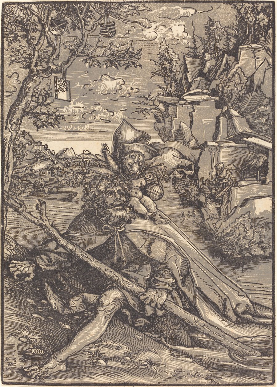 Sankt Christopher av Lucas Cranach the Elder