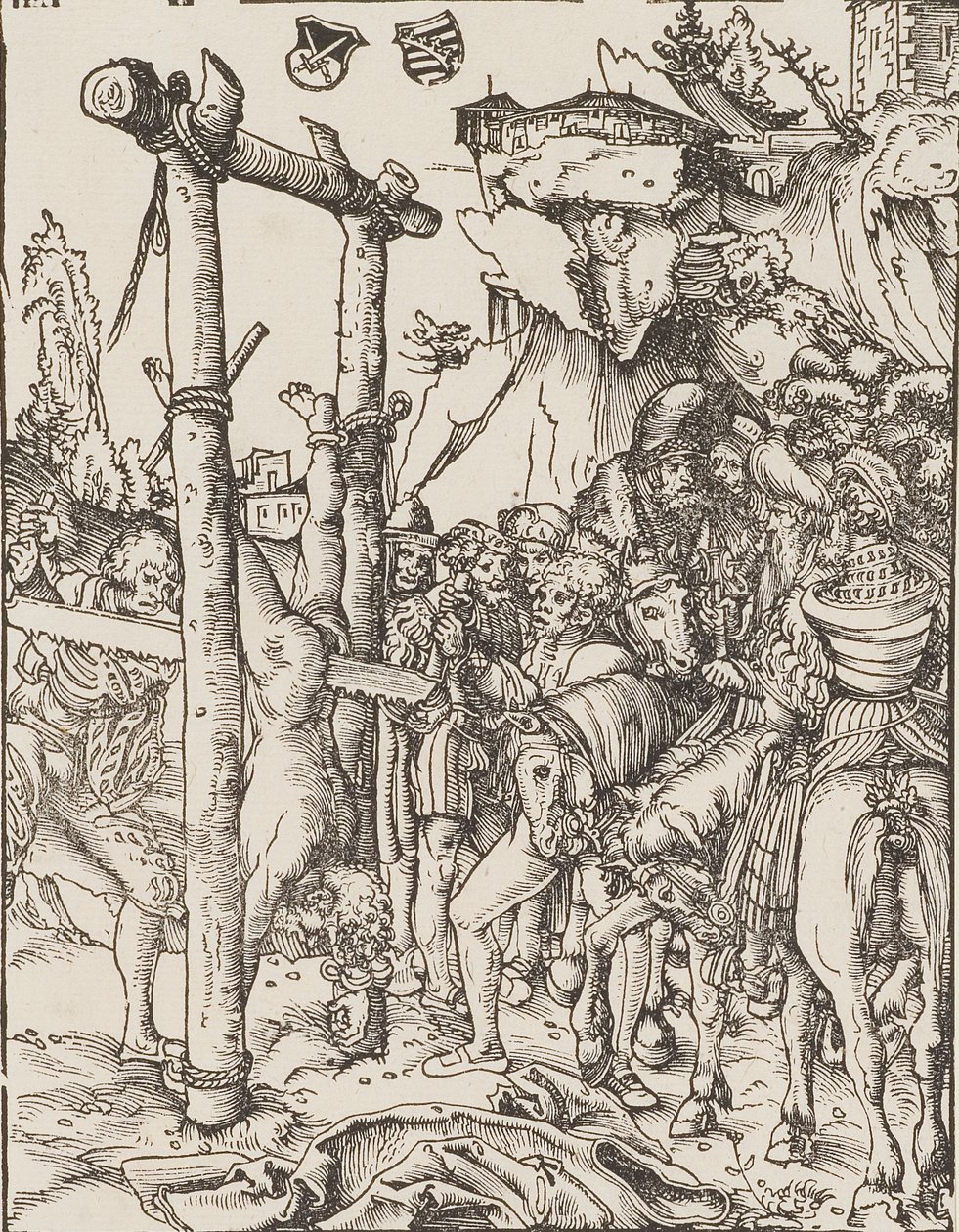 Sågning av St Simon Zelotes av Lucas Cranach the Elder