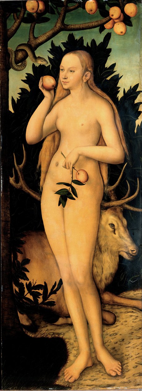 Adam och Eva av Lucas Cranach the Younger