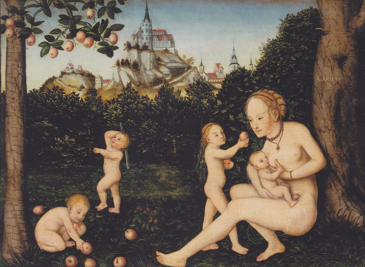 Välgörenhet av Lucas Cranach the Younger