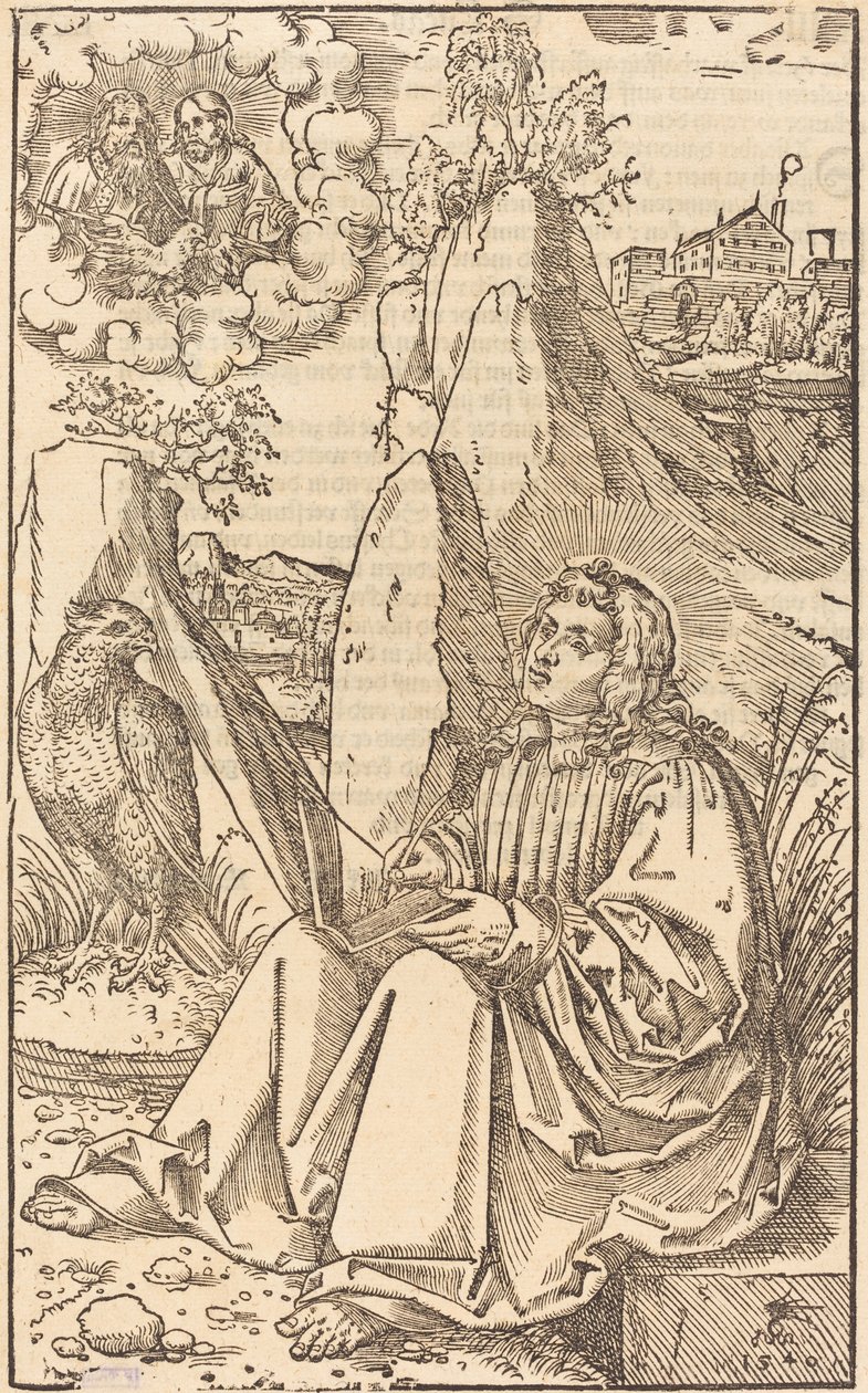 Sankt Johannes i ett landskap av Lucas Cranach the Younger