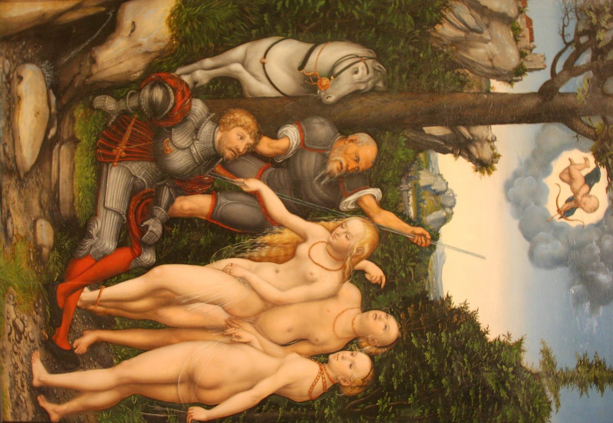 Domen i Paris av Lucas Cranach the Younger