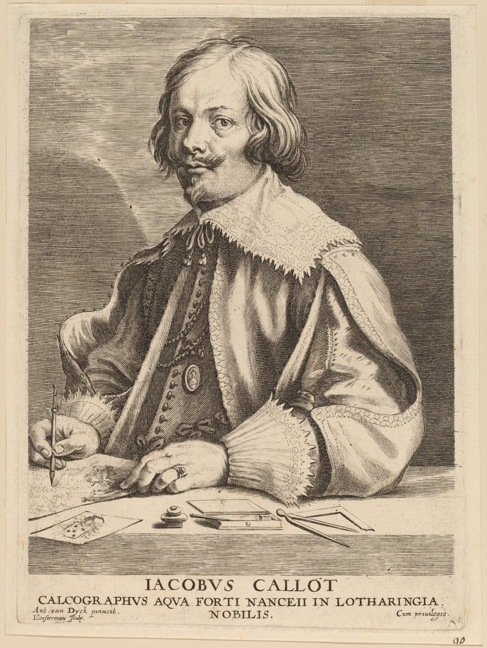 Jacques Callot av Lucas Emil Vorsterman after Sir Anthony van Dyck