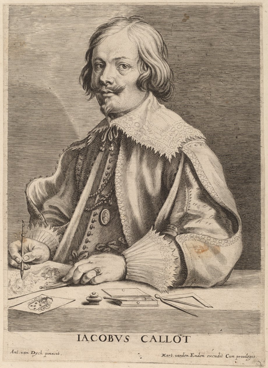 Jacques Callot av Lucas Emil Vorsterman after Sir Anthony van Dyck