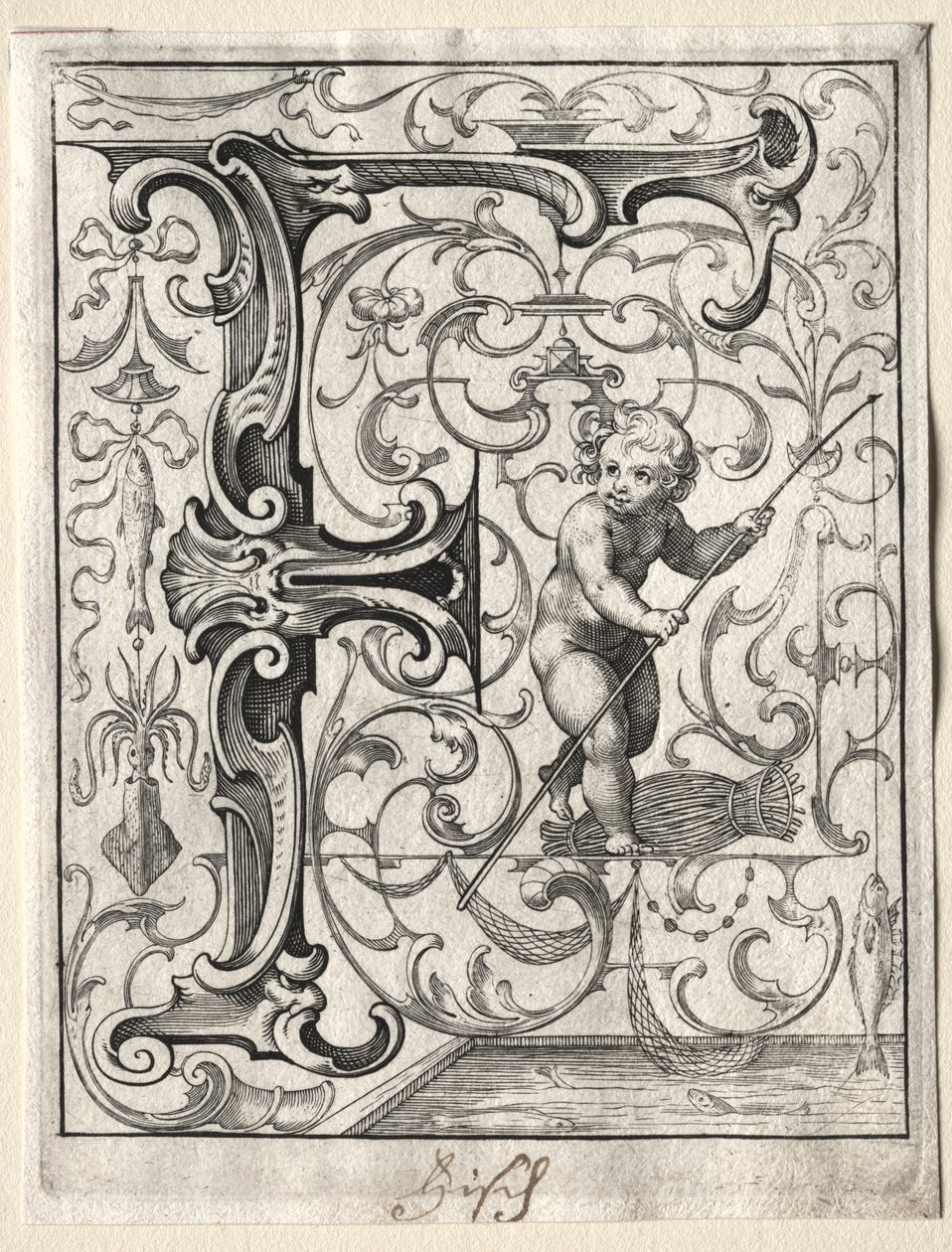 Nytt ABC-häfte: F, 1627. av Lucas Kilian