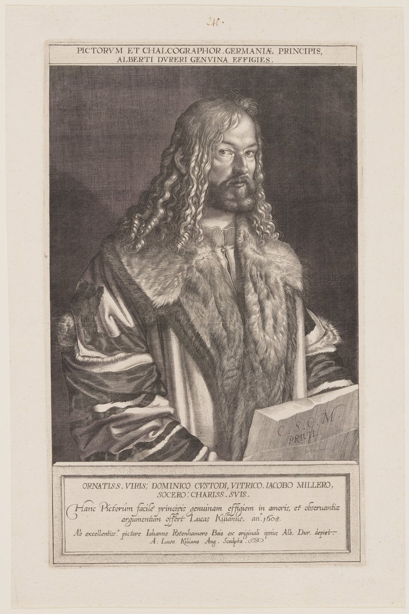 Porträtt av Albrecht Dürer av Lucas Kilian