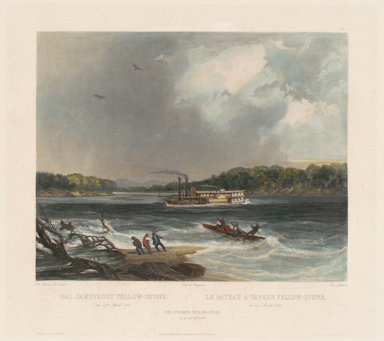 Ångaren Gul-sten av Lucas Weber after Karl Bodmer