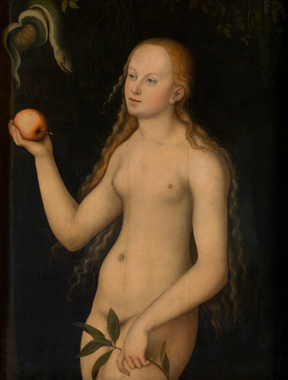 Eve (olja på panel) av Lucas the Elder Cranach
