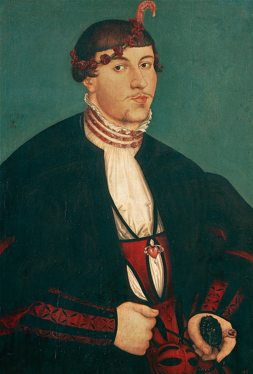 Picha ya vijana noblemanswed av Lucas the Elder Cranach