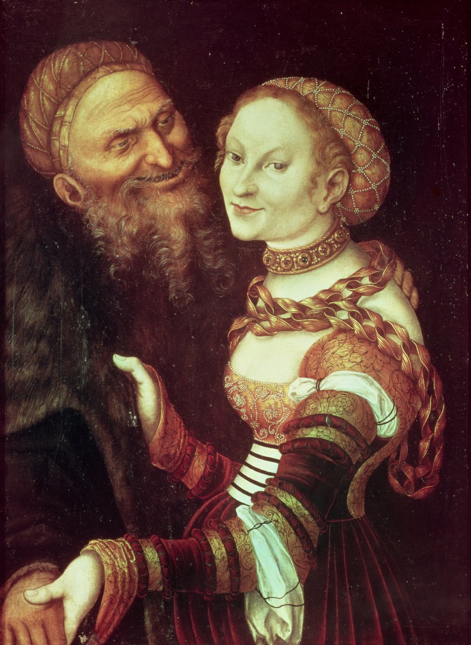 Den kärlekskranke gamle mannen av Lucas the Elder Cranach
