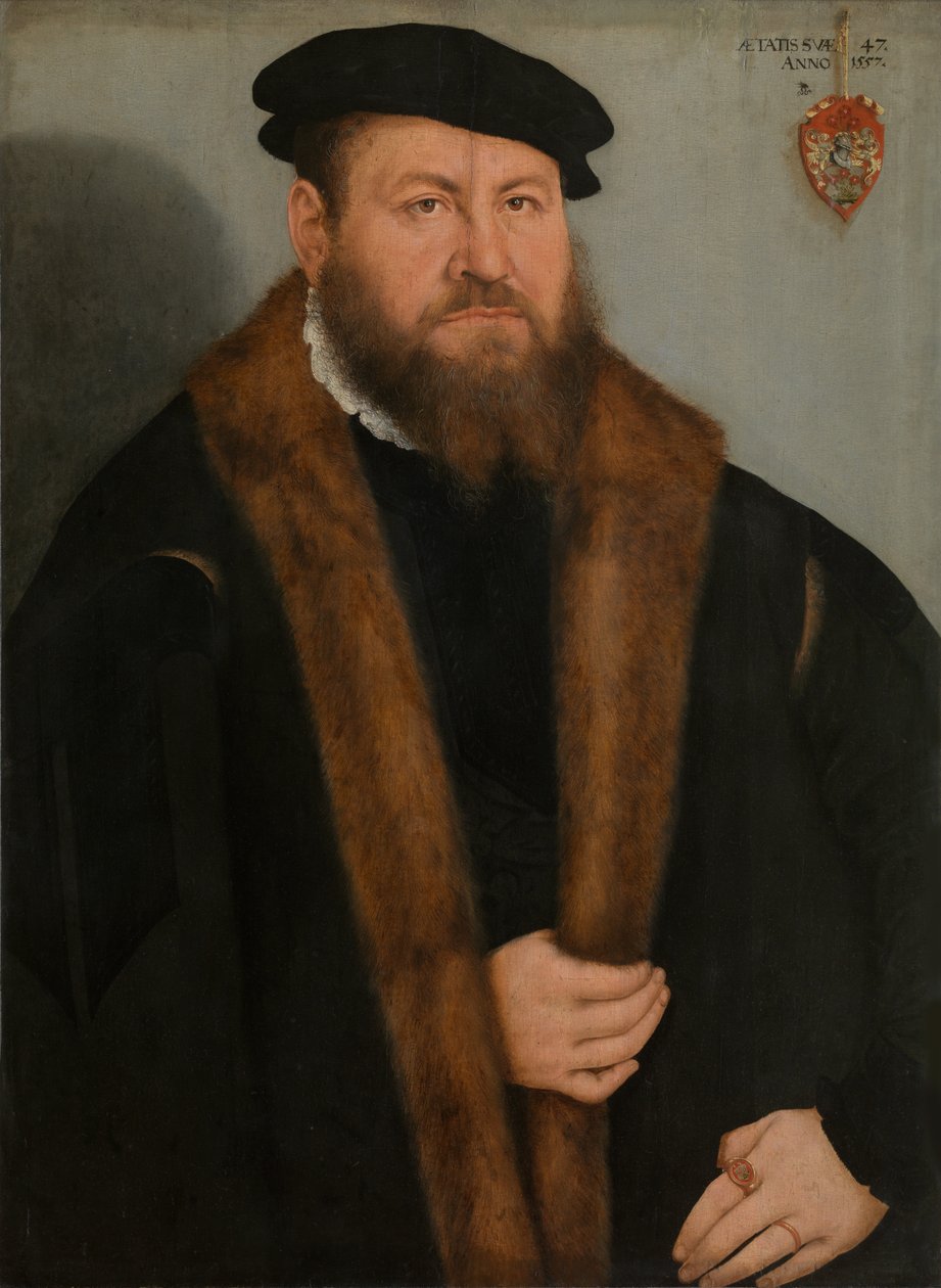 Porträtt av en man av Lucas the Younger Cranach