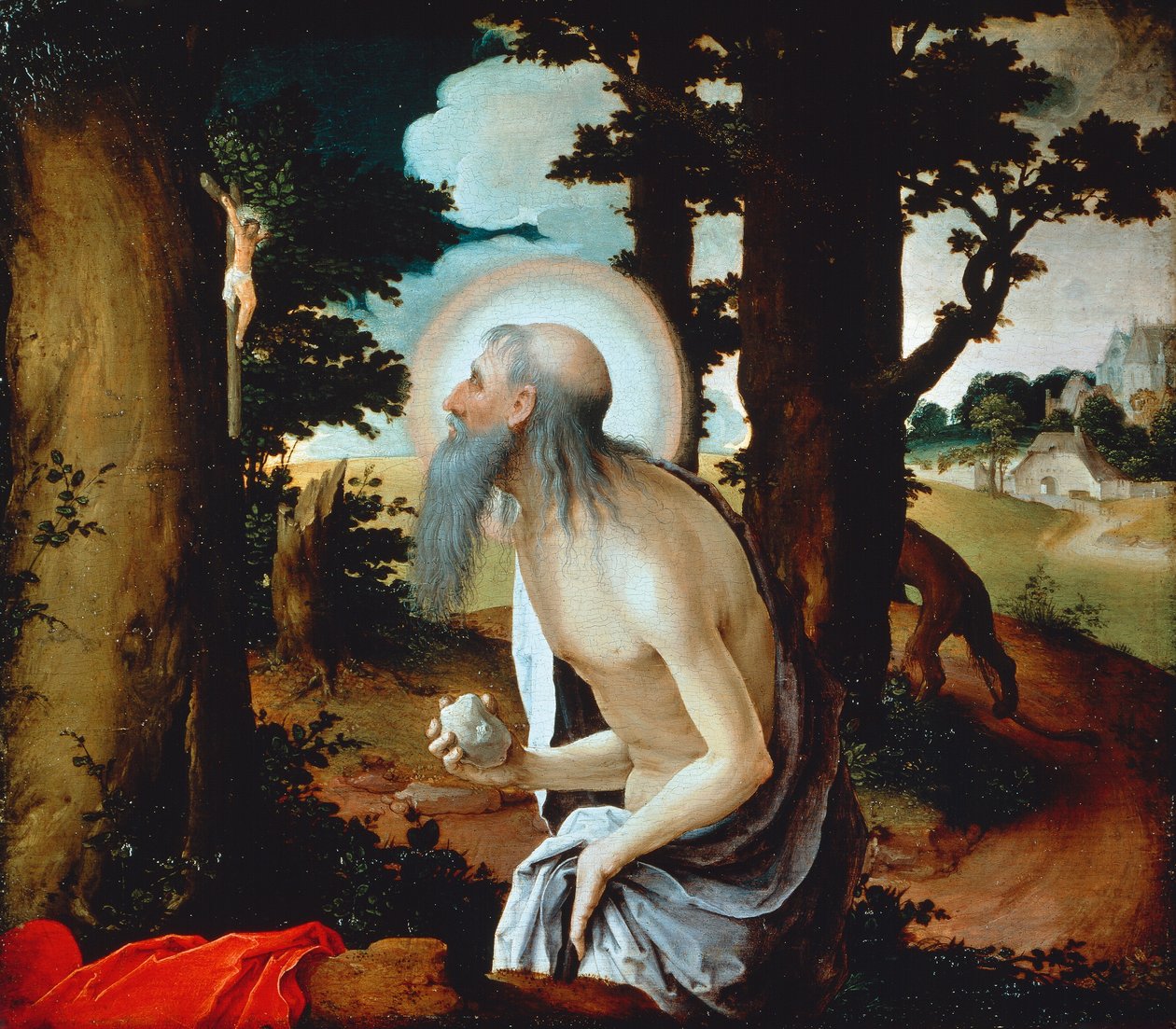 Den botfärdige Sankt Jerome av Lucas van Leyden