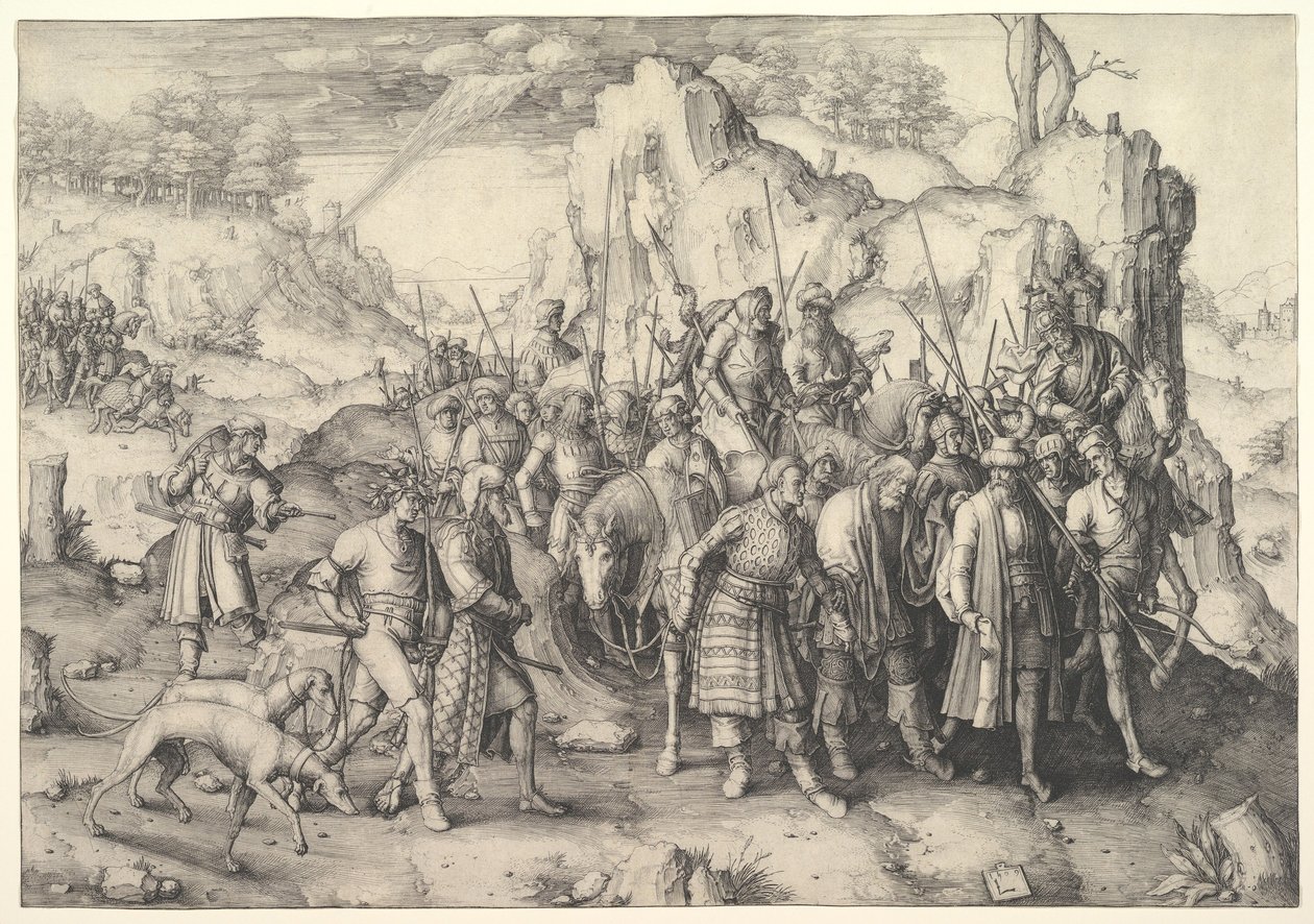 The Conversion of St. Paul, 1509. av Lucas van Leyden