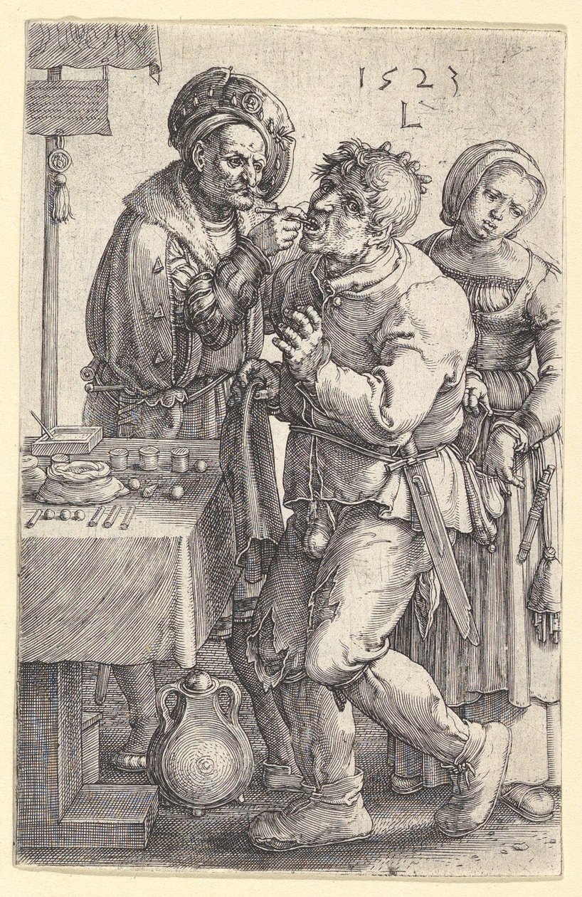 Tandläkaren, 1523. av Lucas van Leyden