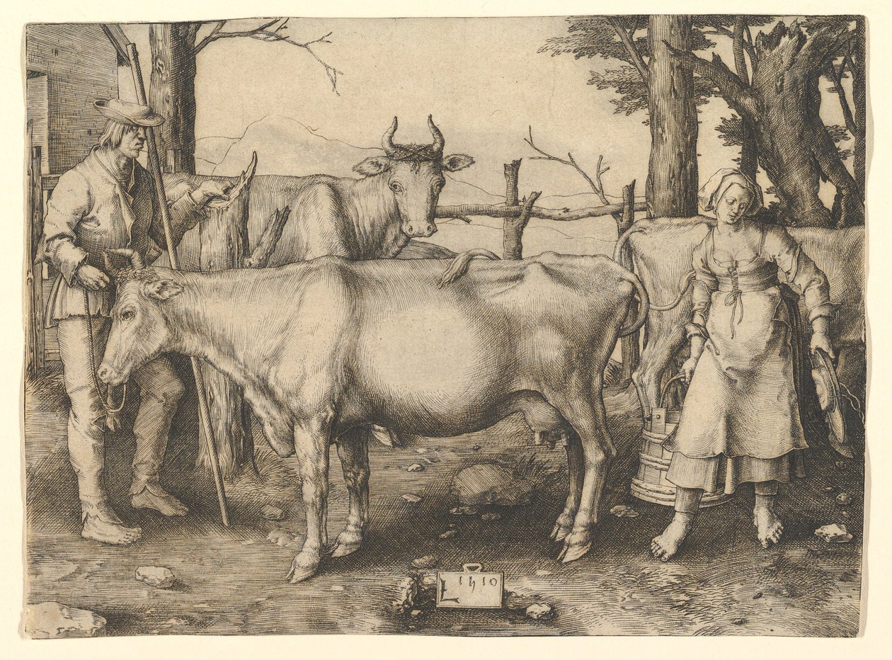 The Milkmaid, 1510. av Lucas van Leyden