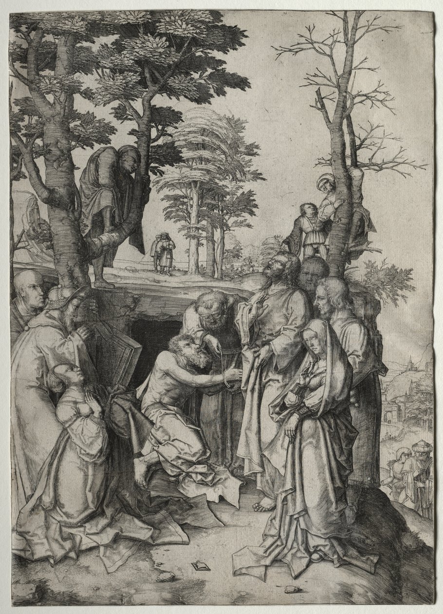 Lazarus uppståndelse av Lucas van Leyden