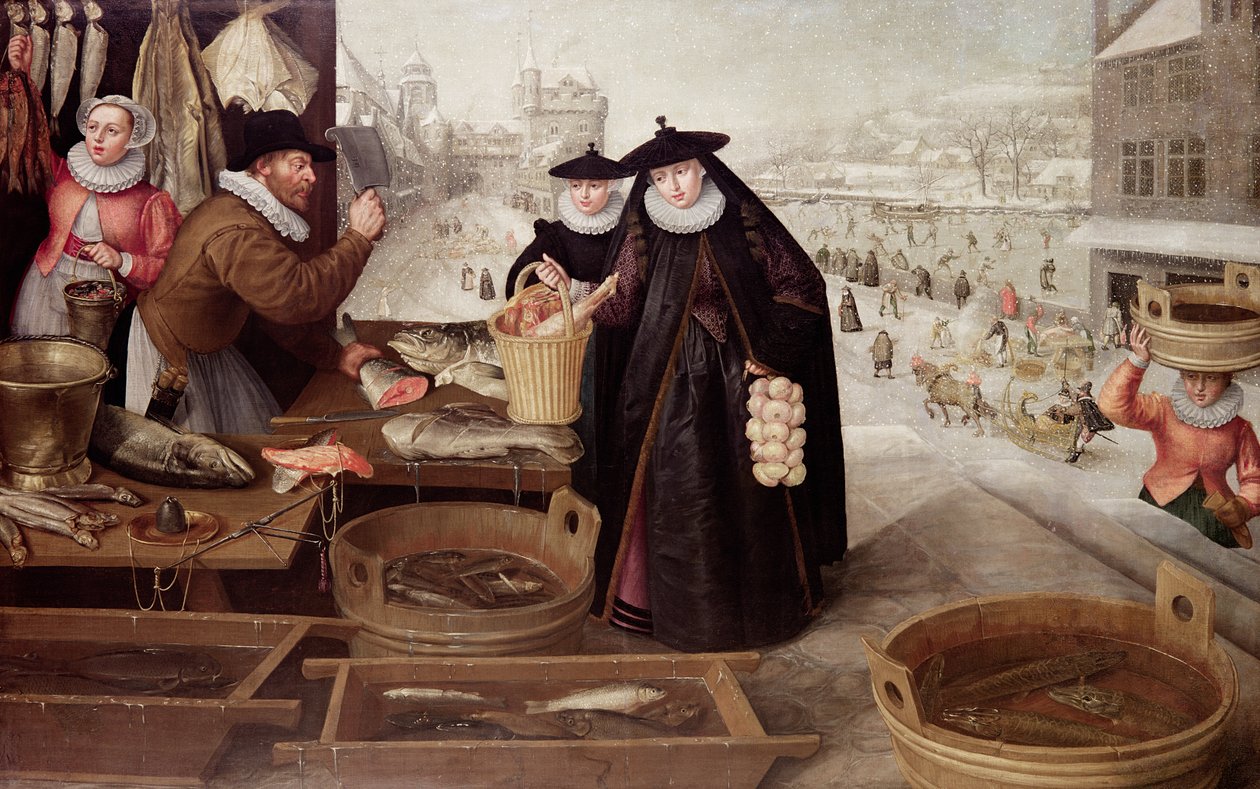 Vinter, 1595 av Lucas van Valckenborch