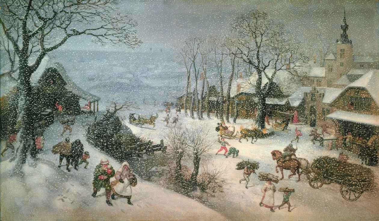 Vinterlandskap - februari av Lucas van Valckenborch