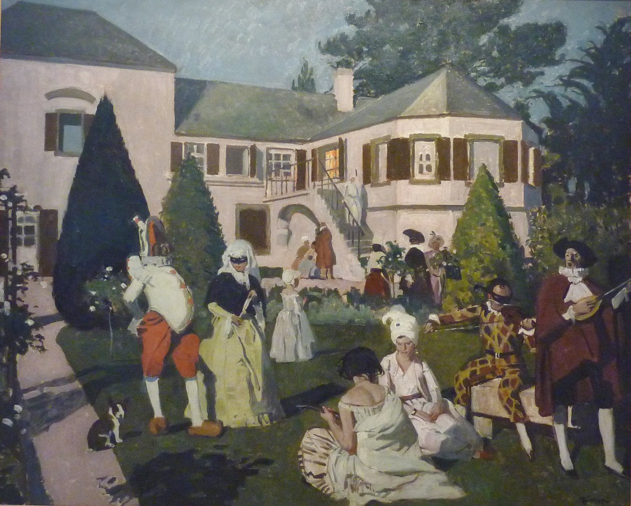  Soiree costumee au semaphore av Lucien Simon