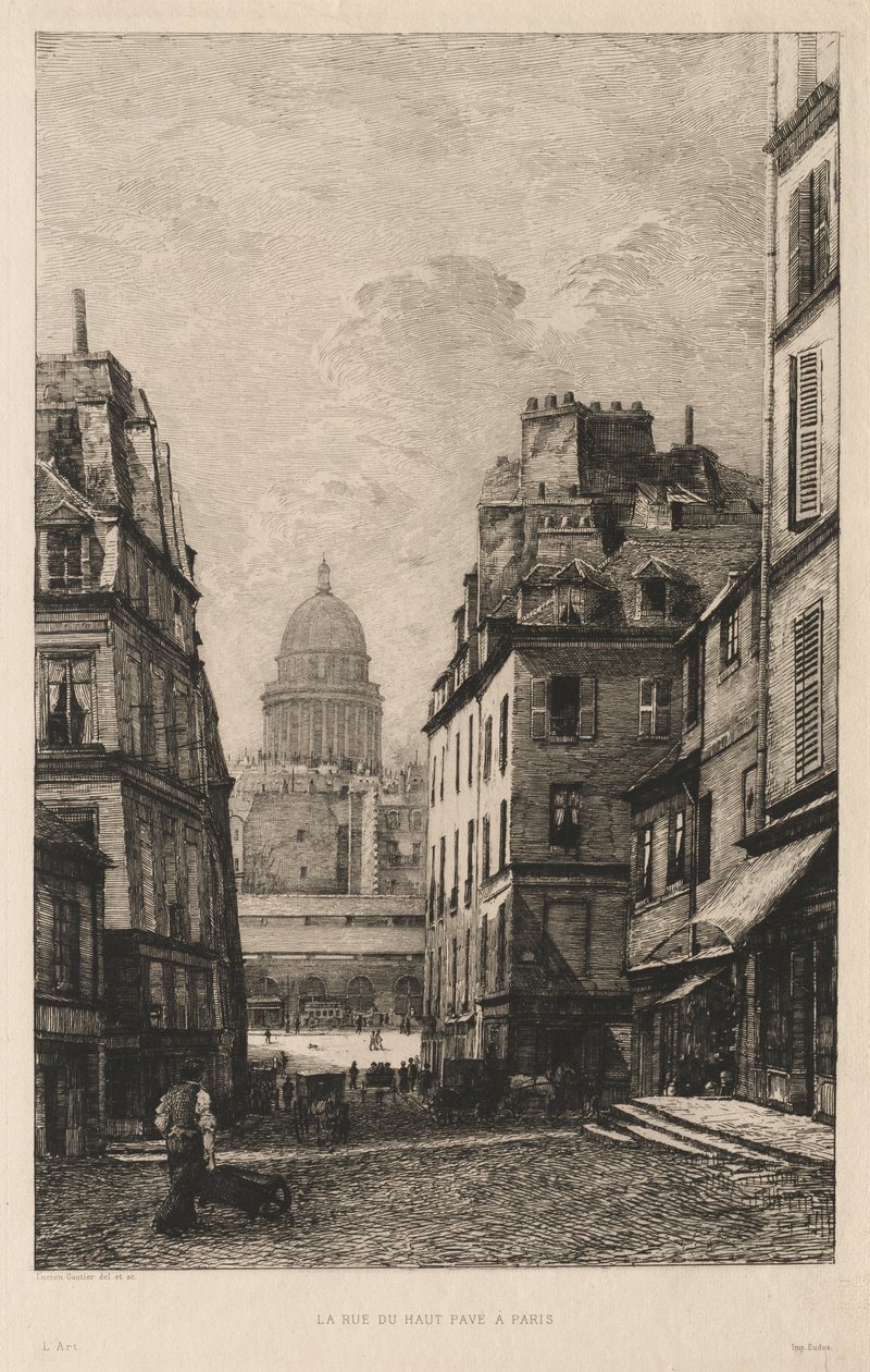 Rue du Haut Pavé i Paris av Lucien Gautier