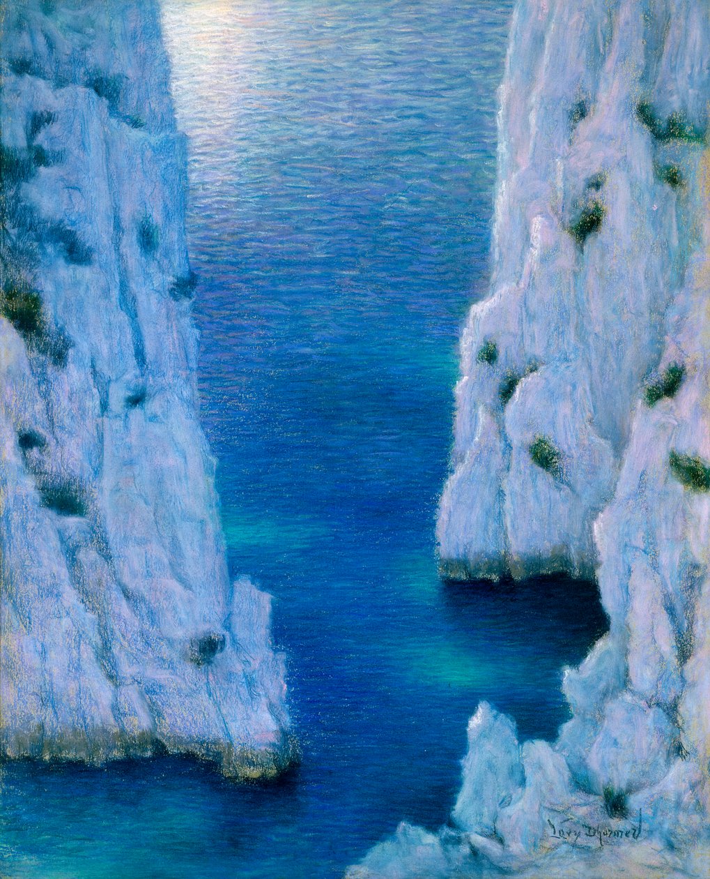 La Calanque, ca 1936 (pastell på papper) av Lucien Levy Dhurmer