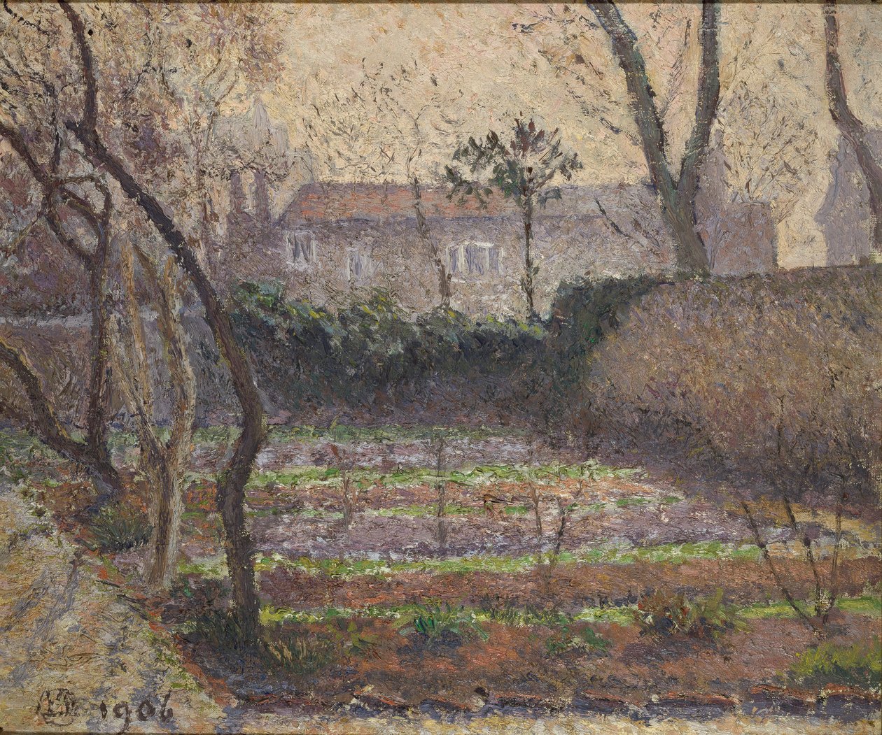 Rimfrost, Chiswick, 1906 av Lucien Pissarro