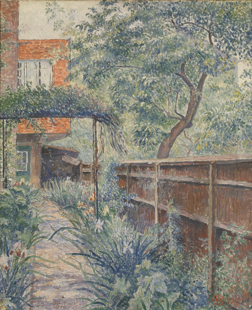 My Studio Garden, 1938 av Lucien Pissarro