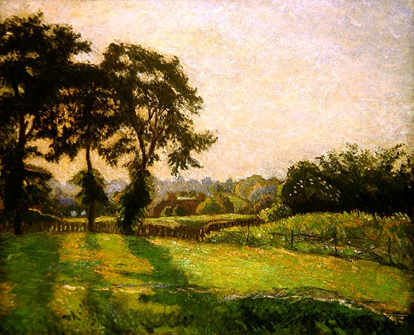 Solnedgång, Finchingfield, juni av Lucien Pissarro