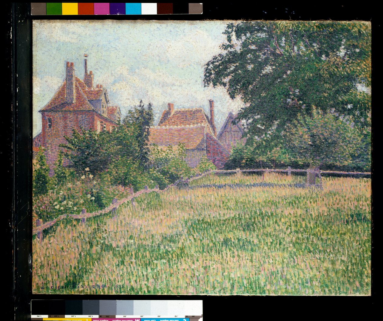 Den döva kvinnans hus, Eragny av Lucien Pissarro