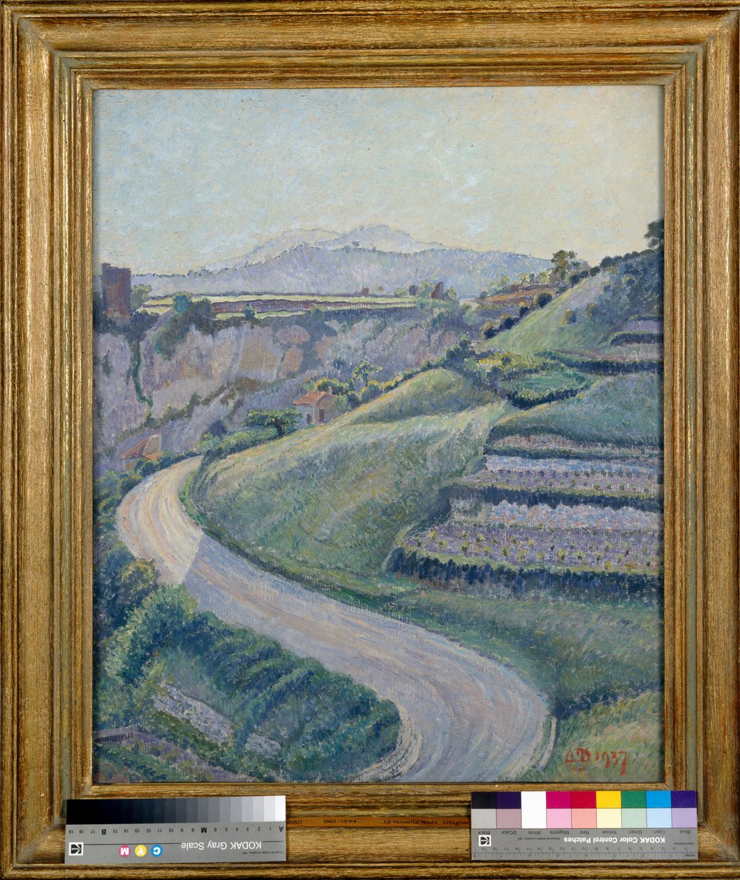 The New Road, Cotignac av Lucien Pissarro