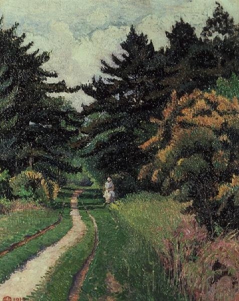 Tallskogen på Chipperfield Common av Lucien Pissarro