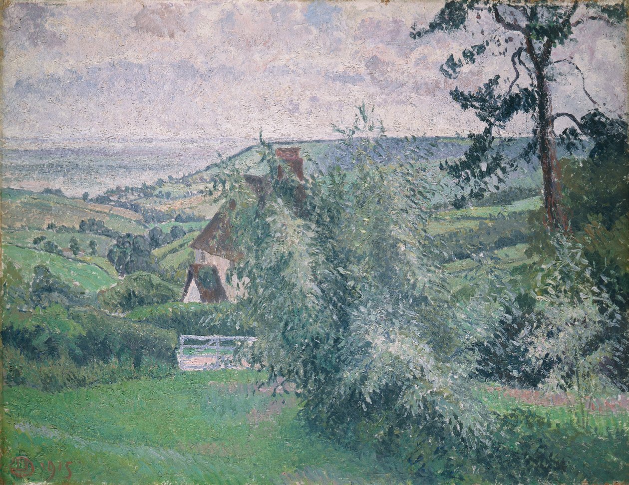 Willows, Fishpond, Dorset av Lucien Pissarro