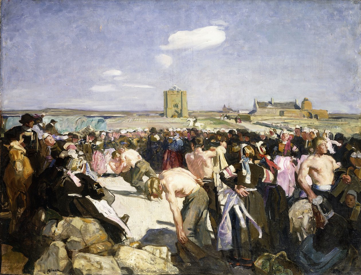 En brottningsmatch, av Lucien Simon