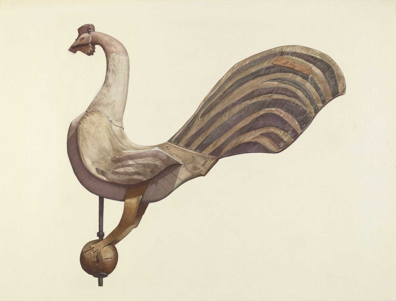 Rooster väderflöjel, 19351942. av Lucille Chabot