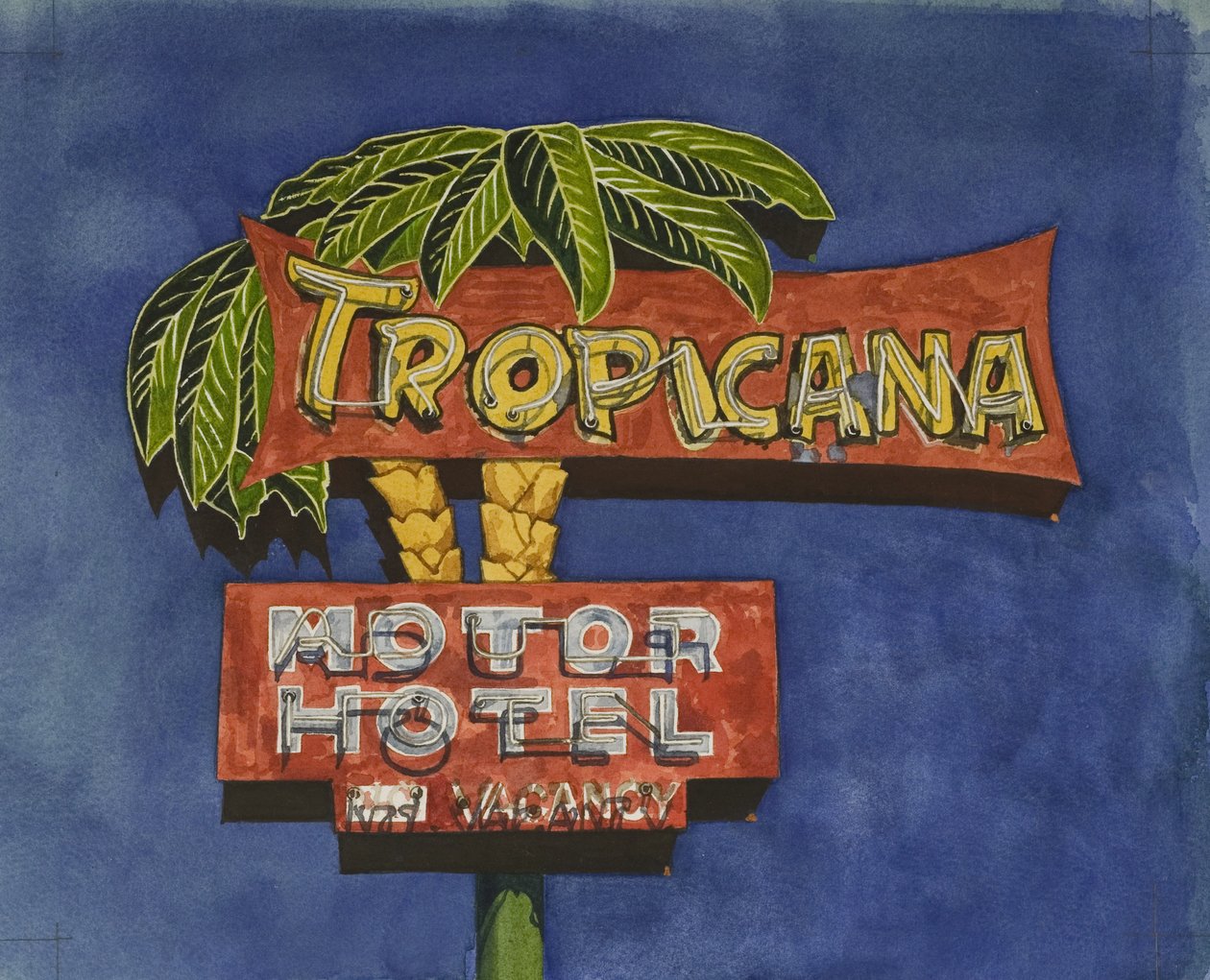 Tropicana, 2006 (wc på papper) av Lucy Masterman