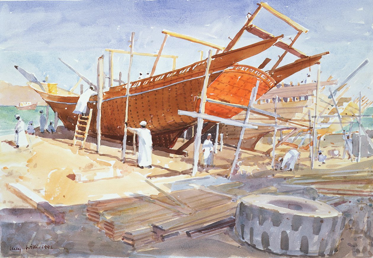 Dhow Yard, Sur, 1992 (wc) av Lucy Willis