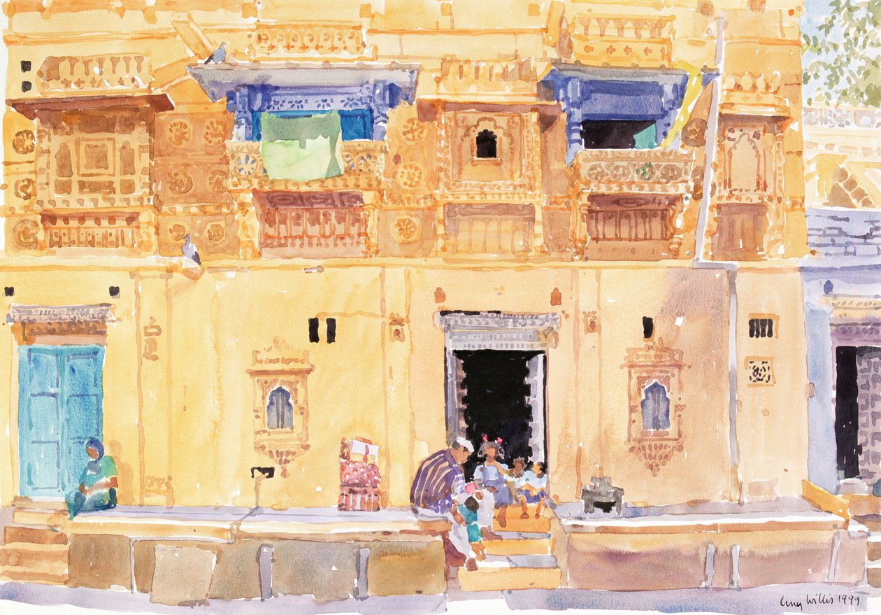Jaisalmer, 1999 (wc på papper) av Lucy Willis