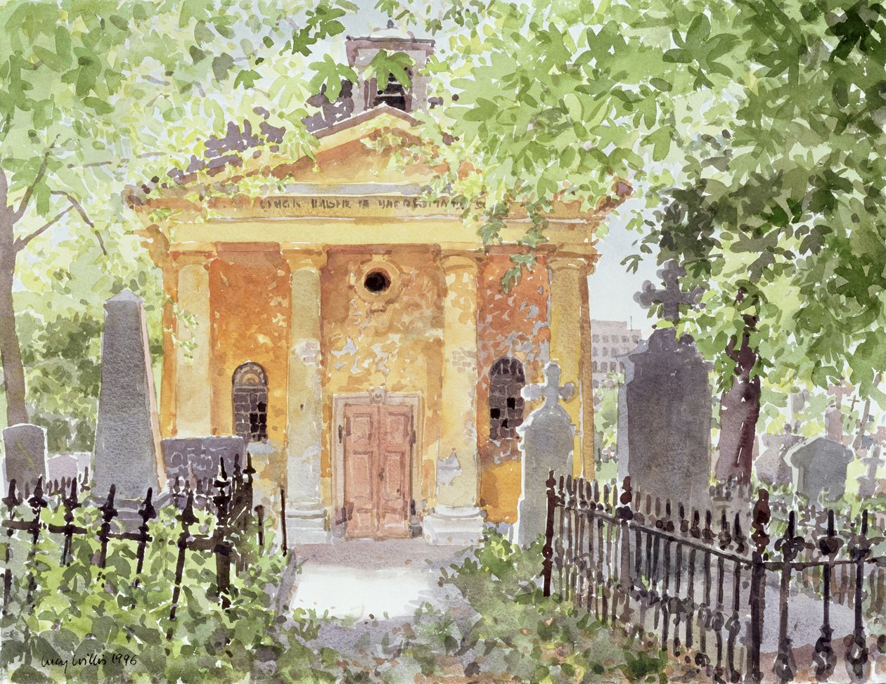 Temple of Harmony, Vesprem, Ungern, 1996 (wc på papper) av Lucy Willis