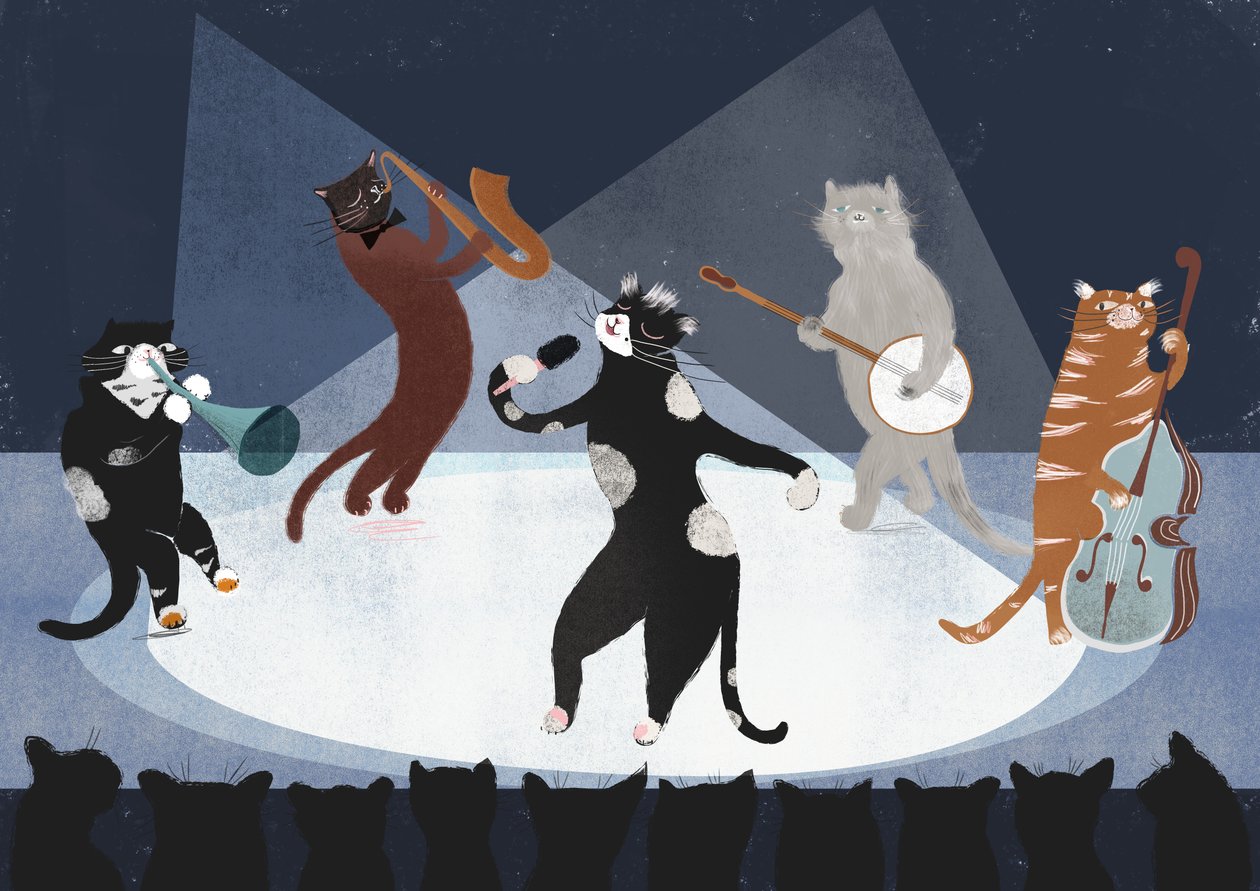 Jazz Cats, 2015 (digital) av Lucy Banaji
