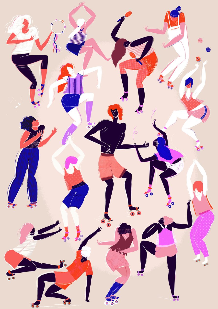 Roller Disco, 2015 (digital) av Lucy Banaji
