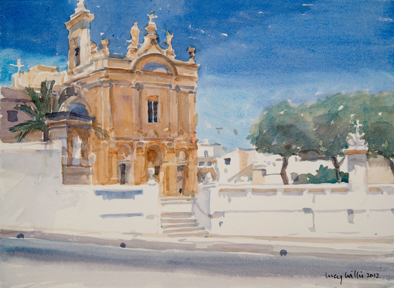 Capuccinikyrkan, 2012 (wc på papper) av Lucy Willis