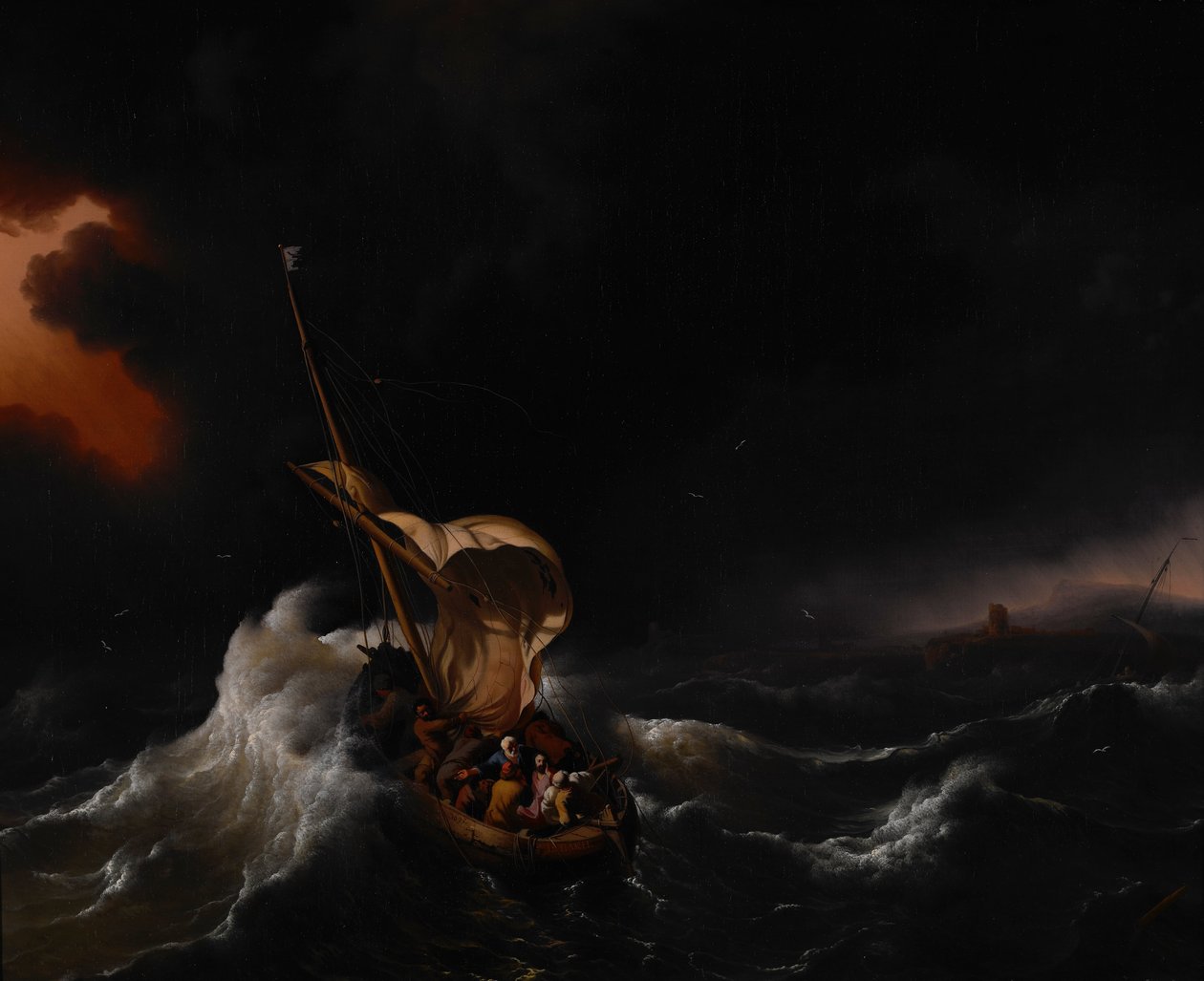Christ in the Storm on the Sea of Galilee av Ludolf Backhuysen